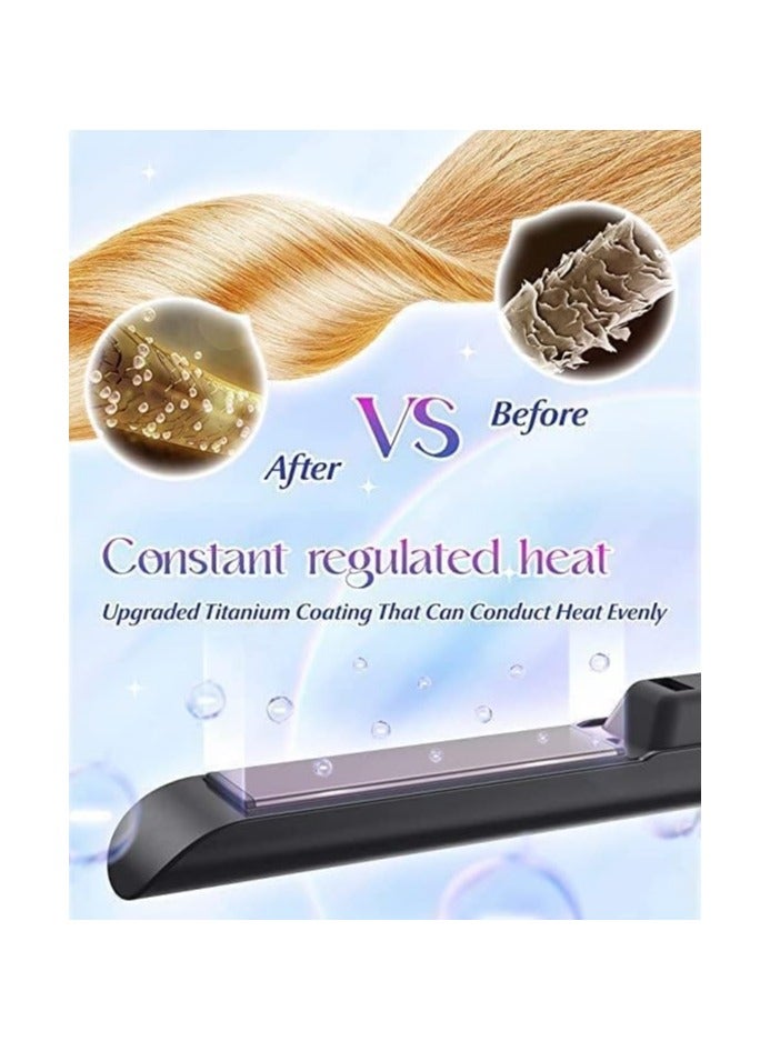 general Mini Hair Straightener, 5000mAh Portable Ceramic Hair Straightener, Adjustable Speed Hot Floating Disc, Type-C Rechargeable, Short Hair, Curly Bangs, Travel Hair Straightener - Image 3