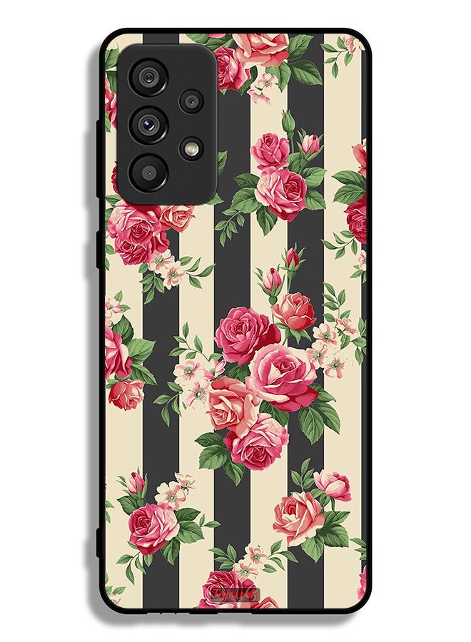 Tolwak Samsung Galaxy A73 5G Protective Case Cover Roses Pattern - Image 1