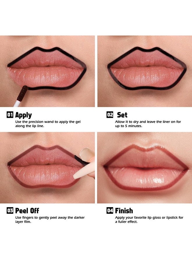 KIMUSE - Peel Off Lip Liner Stain, Long Lasting Lip Tint Stain Peel Off, Waterproof, Transfer-Proof, Highly Pigmented Color Peel Off Lip Stain Liner, Matte Finish - Image 1