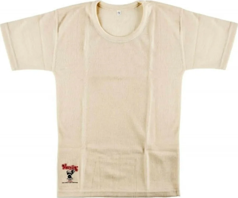 Hasyün 500 Kids Short Sleeve Wool Thermal Undershirt-Cream