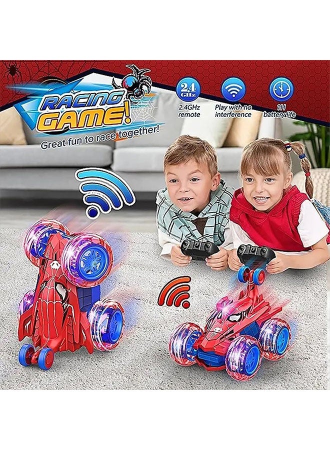 بيوينتي سيارة التحكم عن بعد,RC لعب السيارات,بارد قابل لإعادة الشحن الهجوم RC سيارة مع 360 Flips 4WD عجلة مع ضوء ساطع,لعب ممتعة الهواء الطلق هدايا عيد ميلاد الأطفال أو عيد الميلاد - Image 4