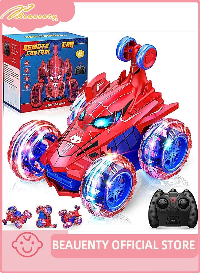 بيوينتي سيارة التحكم عن بعد,RC لعب السيارات,بارد قابل لإعادة الشحن الهجوم RC سيارة مع 360 Flips 4WD عجلة مع ضوء ساطع,لعب ممتعة الهواء الطلق هدايا عيد ميلاد الأطفال أو عيد الميلاد - Image 1