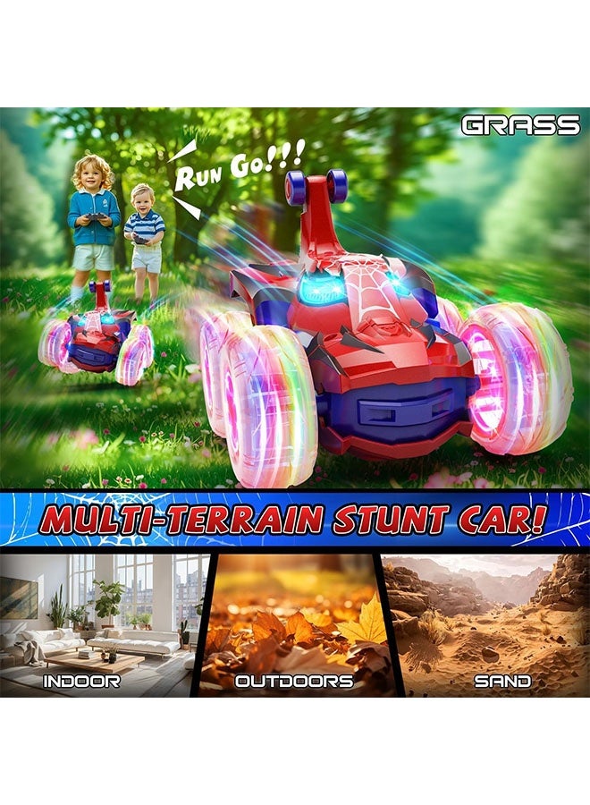 بيوينتي سيارة التحكم عن بعد,RC لعب السيارات,بارد قابل لإعادة الشحن الهجوم RC سيارة مع 360 Flips 4WD عجلة مع ضوء ساطع,لعب ممتعة الهواء الطلق هدايا عيد ميلاد الأطفال أو عيد الميلاد - Image 5