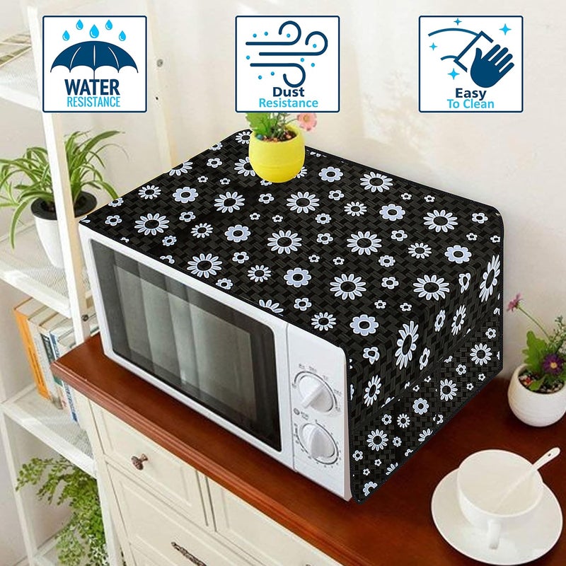 Wings Star Wings Star Oven Cover for Samsung 28 Litre Convection Microwave Oven MC28A5013AKTL Black Microwave Top Cover with 4 Utility Pockets and 1 Oven Handle Cover Design52 - Image 5