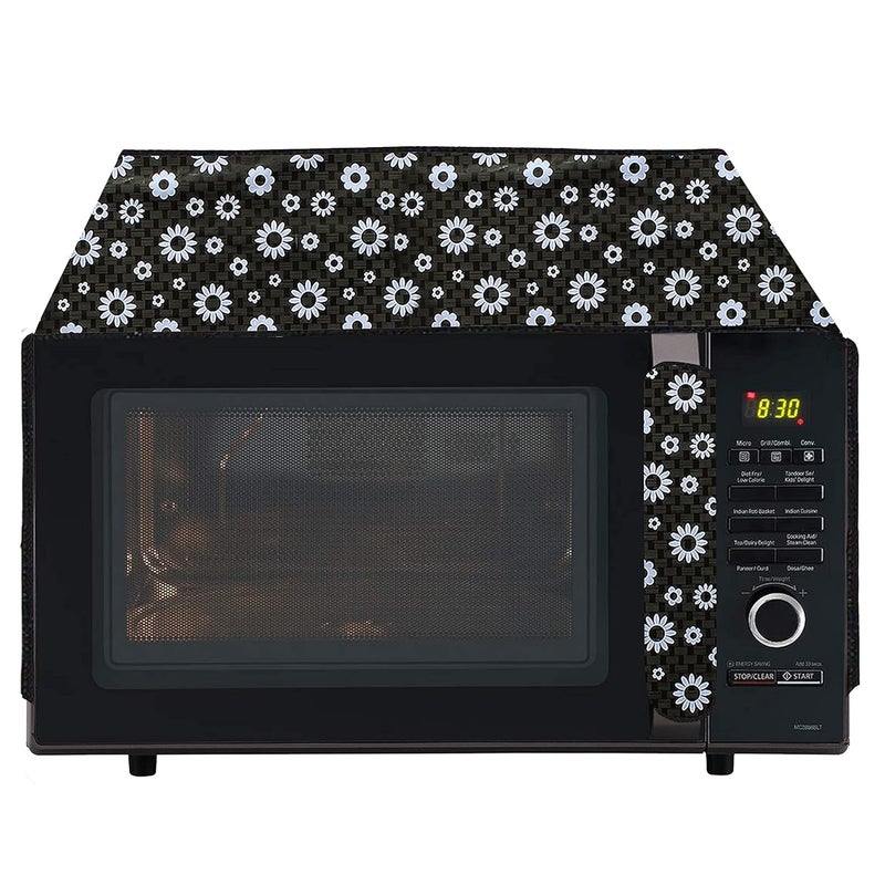 Wings Star Wings Star Oven Cover for Samsung 28 Litre Convection Microwave Oven MC28A5013AKTL Black Microwave Top Cover with 4 Utility Pockets and 1 Oven Handle Cover Design52 - Image 1