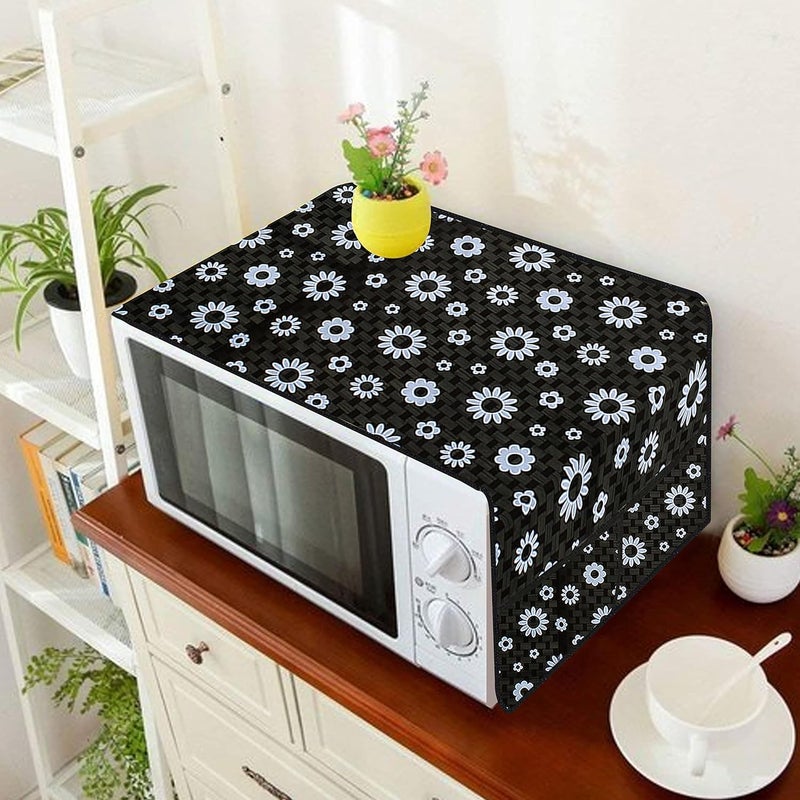 Wings Star Wings Star Oven Cover for Samsung 28 Litre Convection Microwave Oven MC28A5013AKTL Black Microwave Top Cover with 4 Utility Pockets and 1 Oven Handle Cover Design52 - Image 2