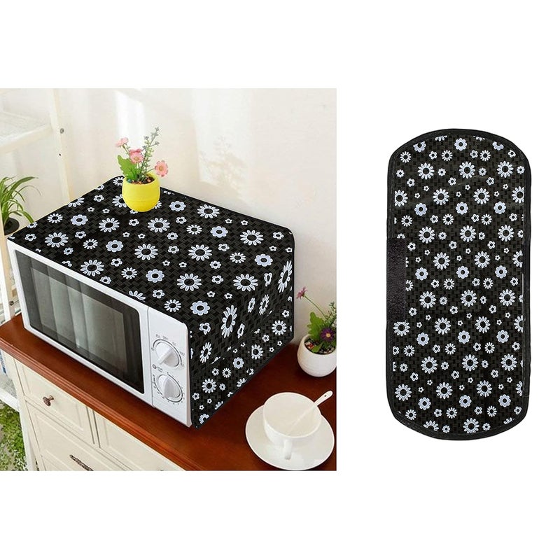 Wings Star Wings Star Oven Cover for Samsung 28 Litre Convection Microwave Oven MC28A5013AKTL Black Microwave Top Cover with 4 Utility Pockets and 1 Oven Handle Cover Design52 - Image 3