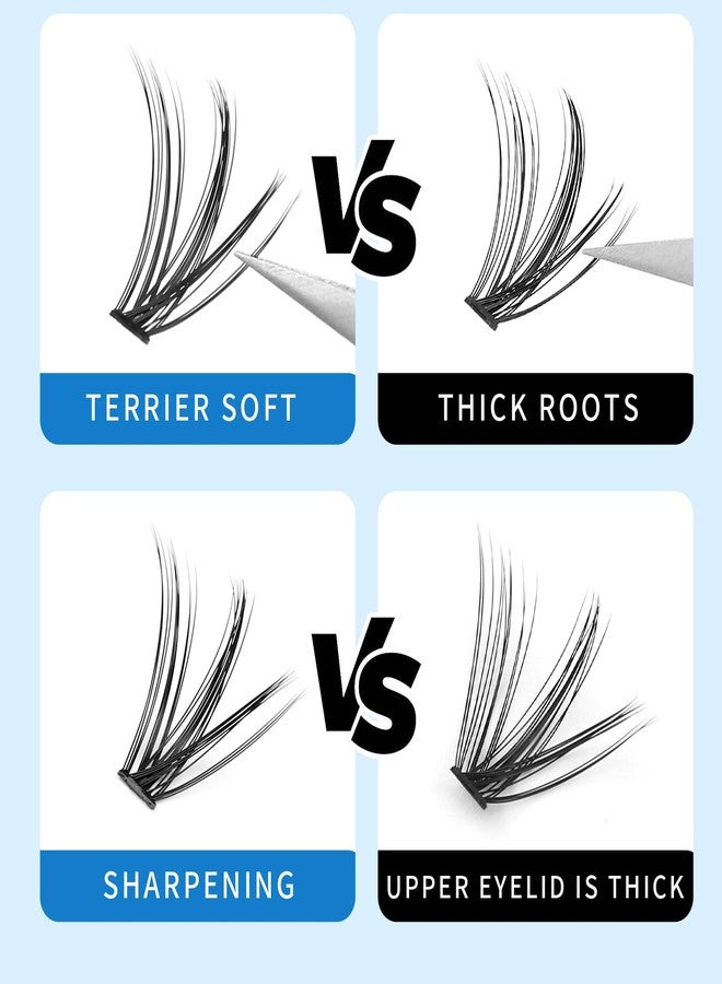 Bodermincer Lash Extension 240pcs C Curl 10D/20D Cluster 8/9/10/11/12mm,10/11/12/13/14mm,12/13/14/15/16mm Mixed Individual Cluster Lashes (10D+20D 10/11/12/13/14mm and Under Eyelashes) - Image 5