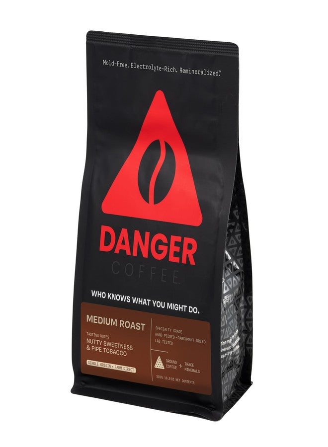 Danger Coffee by Dave Asprey, Remineralized, Mold Free & Lab Tested Ground Healthy Coffee, Medium Roast, 10.9 Ounce - Image 1