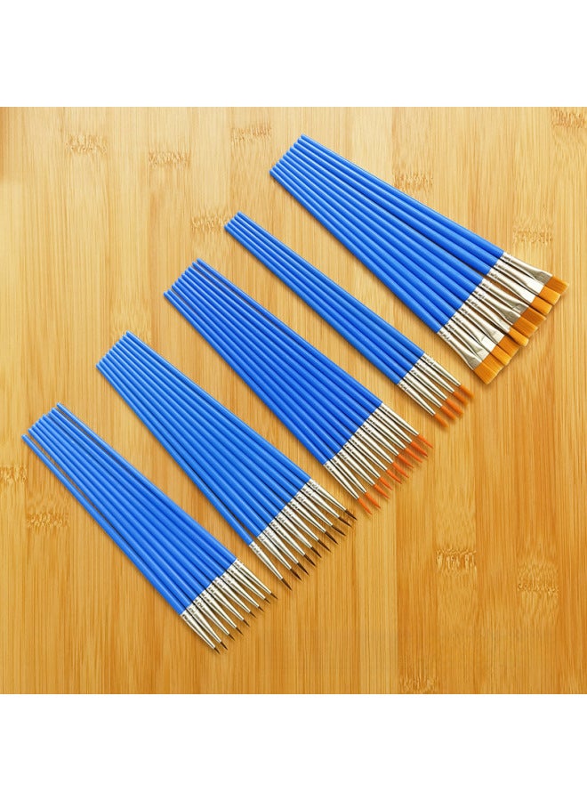 Chuangyi Acrylic Paint Pen Plastic Rod Digital Oil Painting Brush Flat Head Brush Gouline Brush Vinyl Doll Plaster Nylon Pen - Image 2