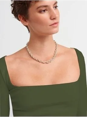ديلفين 3700 Ribbed Long Sleeve Top- Dark Khaki