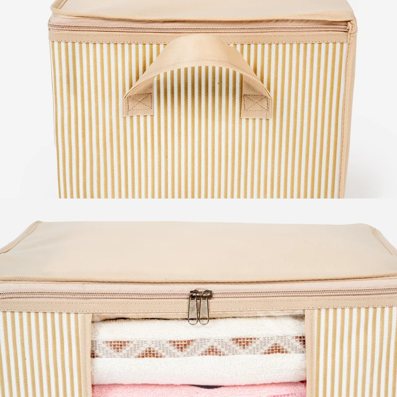 ناكاريف 4 Pieces Small Size Window Line Pattern Printed Wardrobe Under Plinth Under Suitcase Organizer Bag Set 40X30X20 cm