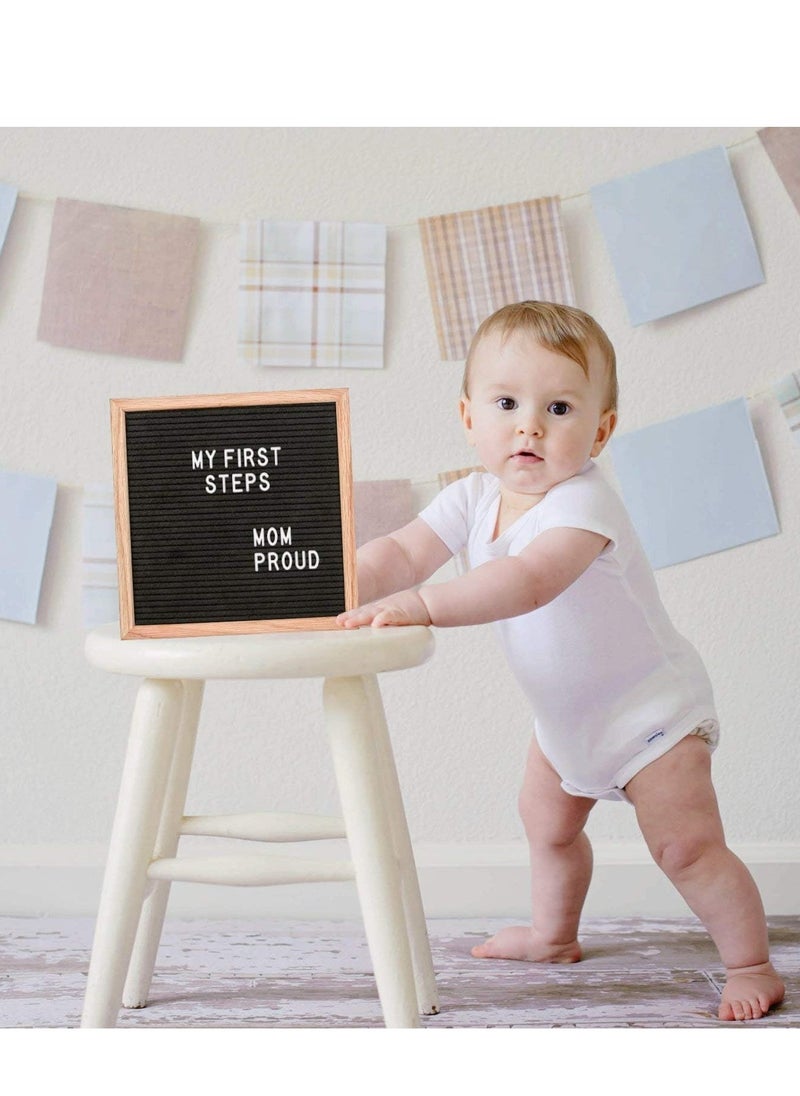 SYOSI Felt Letter Board - Message Set Wedding Welcome Sign Baby Announcement Pregnancy 10x10" with Letters 1000 Letters, Numbers, Emojis  - Image 4