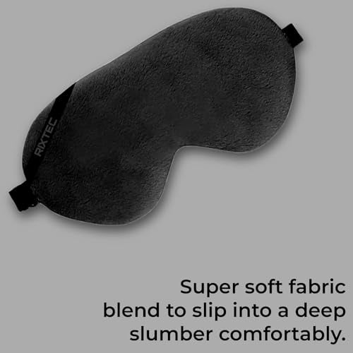 RIXTEC Eye Mask for Sleeping with Adjustable Strap Super Soft Sleeping Mask Blind Fold for Comfortable Sleep Travelling Sleep Mask Pad for men and women - Image 2