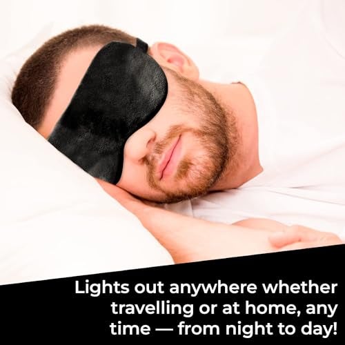 RIXTEC Eye Mask for Sleeping with Adjustable Strap Super Soft Sleeping Mask Blind Fold for Comfortable Sleep Travelling Sleep Mask Pad for men and women - Image 3