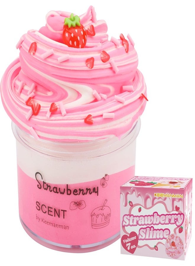 Keemanman Strawberry Butter Slime, Scented Slime Kit, Kids Toys for Ages 5-7 8-13 Girls Boys, Squishy Sensory Toy Teen Girl Birthday Gifts, Cute Stuff Party Favors Stocking Stuffers for 4 6 9 10 11 12 Year Old - Image 1