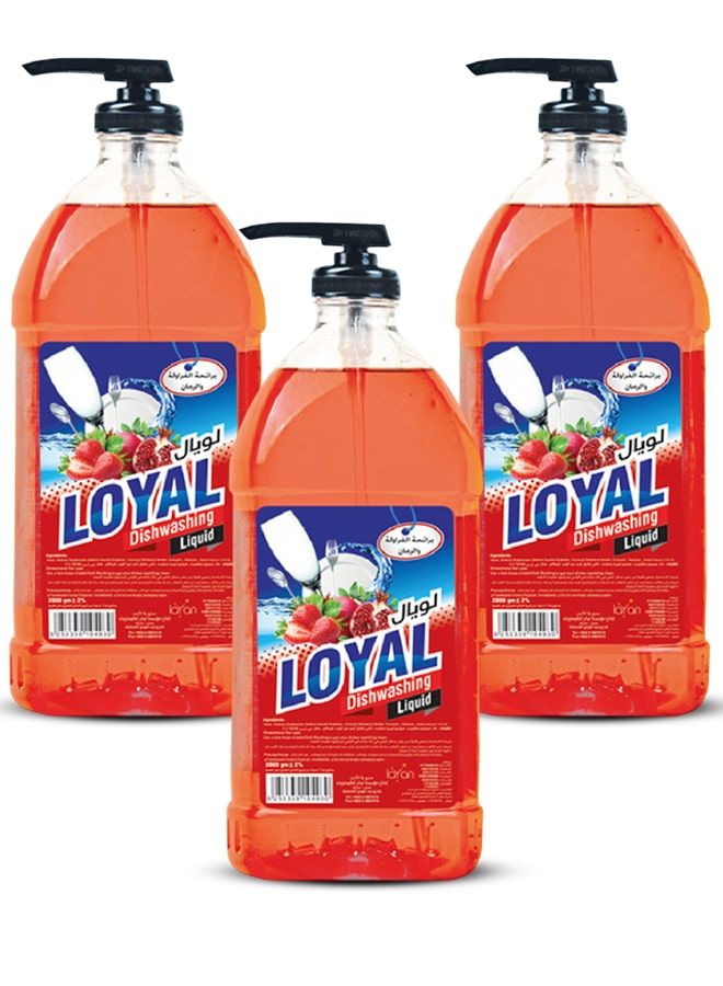 لويال سائل غسيل الأطباق - الفراولة والرمان 3 × 2000 مل