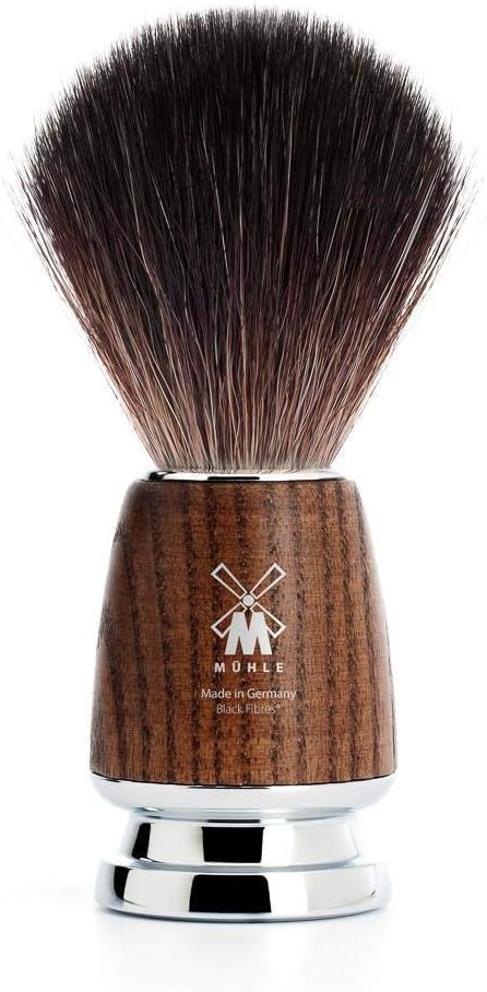 MHLE RYTMO Steamed Ash 3piece Black Fibre Safety Razor Shaving Set No Blades Included S21H220SR - Image 3