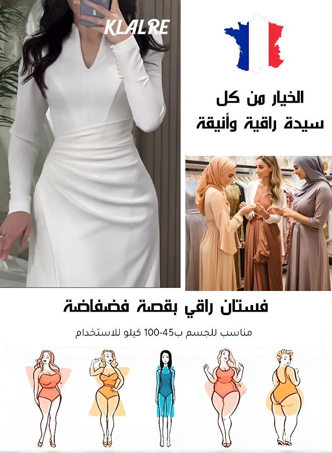 Elegant Long Dress with Defined Waist for a Flattering Silhouette - Image 3