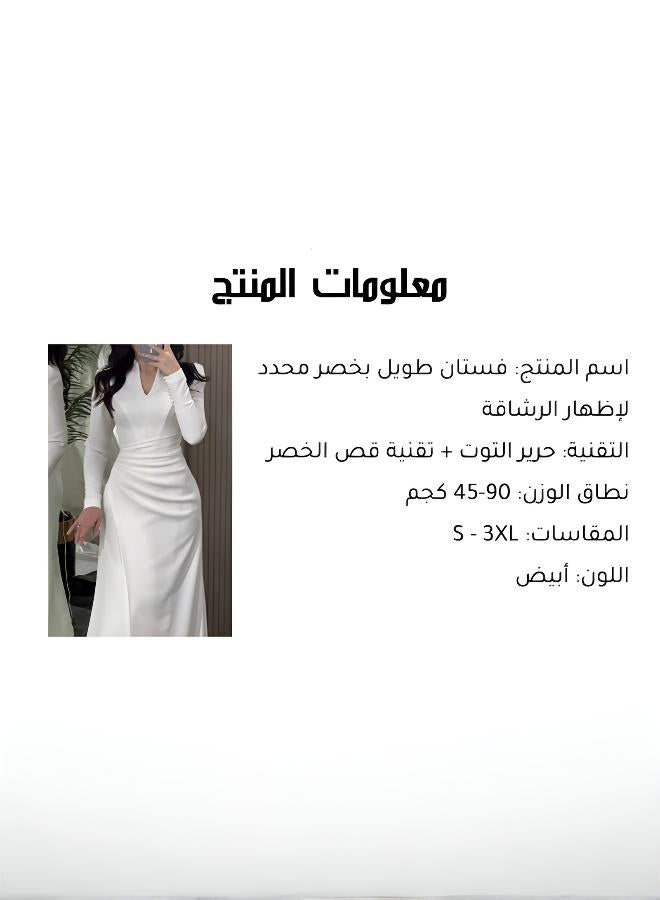 Elegant Long Dress with Defined Waist for a Flattering Silhouette - Image 5