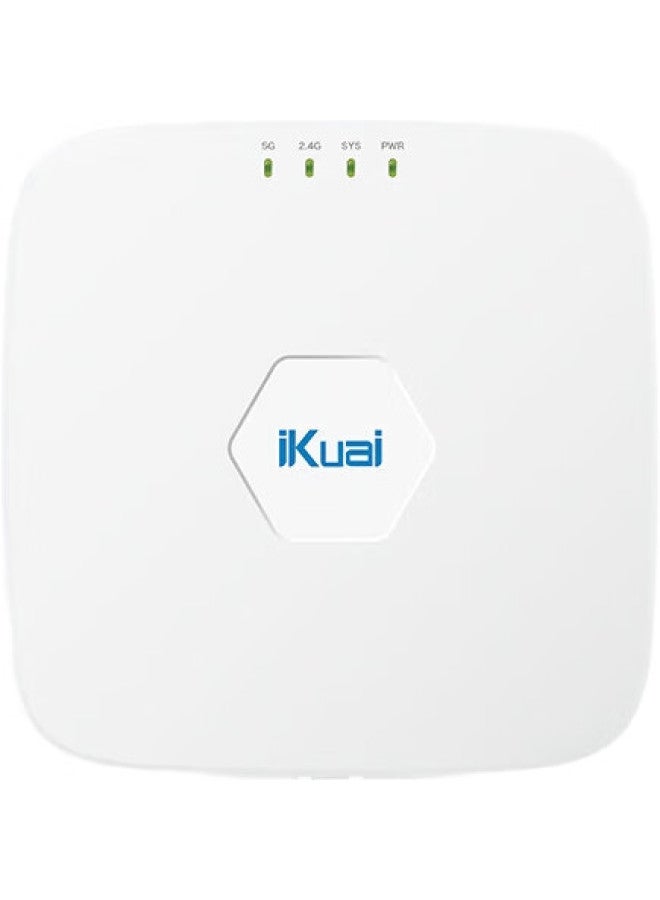 Ikuai Ceiling-Mounted Ap Ax1800 Gigabit Wifi 6 Wireless Ap With Built-In 2 Antennas, 80Mhz Bandwidth, 1800M Wireless Speed, Supports Ac Management/Poe Power H19 - Image 1