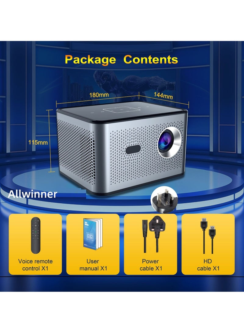 Xnano Smart Projector X3 Pro Portable Projector HD 4K / Screen Mirroring / Electric Focus + 4-Point Keystone Correction / Unique Speaker Cavity / Two-Way Bluetooth Connection / Multiple Compatible Interfaces - Image 3