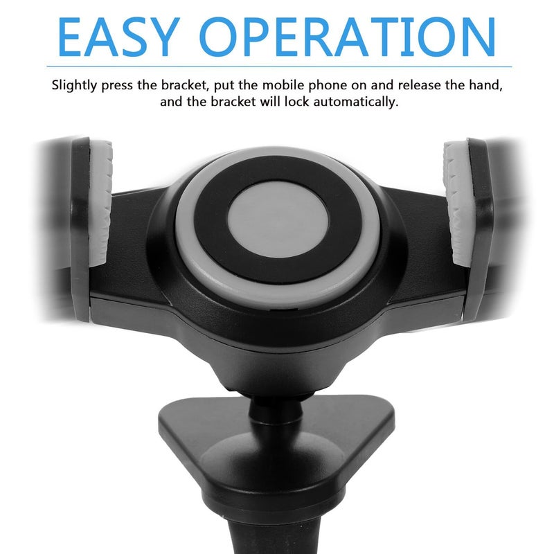 Car Phone Mount Air Outlet Holder 360 Rotatable Compact Gray Vent Clip Universal Cellphone Holder For Vehicle Use - Image 4