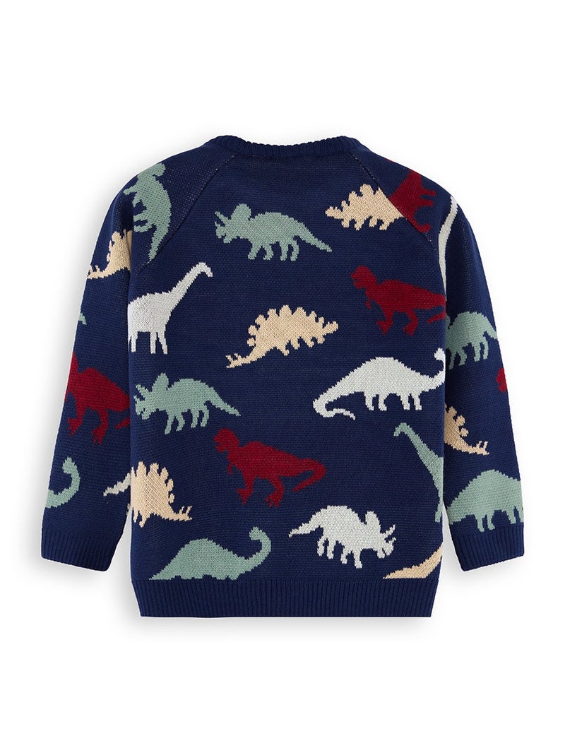 Denokids Dinos Boy Knit Navy Jumper - Image 4