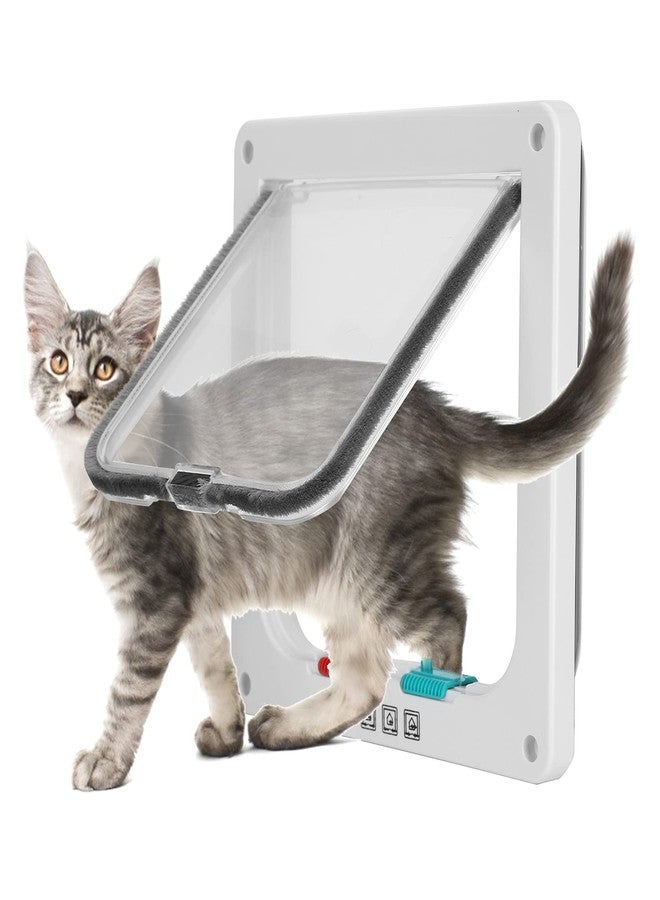 Honio Pet Flip Door, 4 Switching Modes Cat Flap Door Plastic Exquisite with Screw for Indoor and Outdoor for Household (S) - Image 2