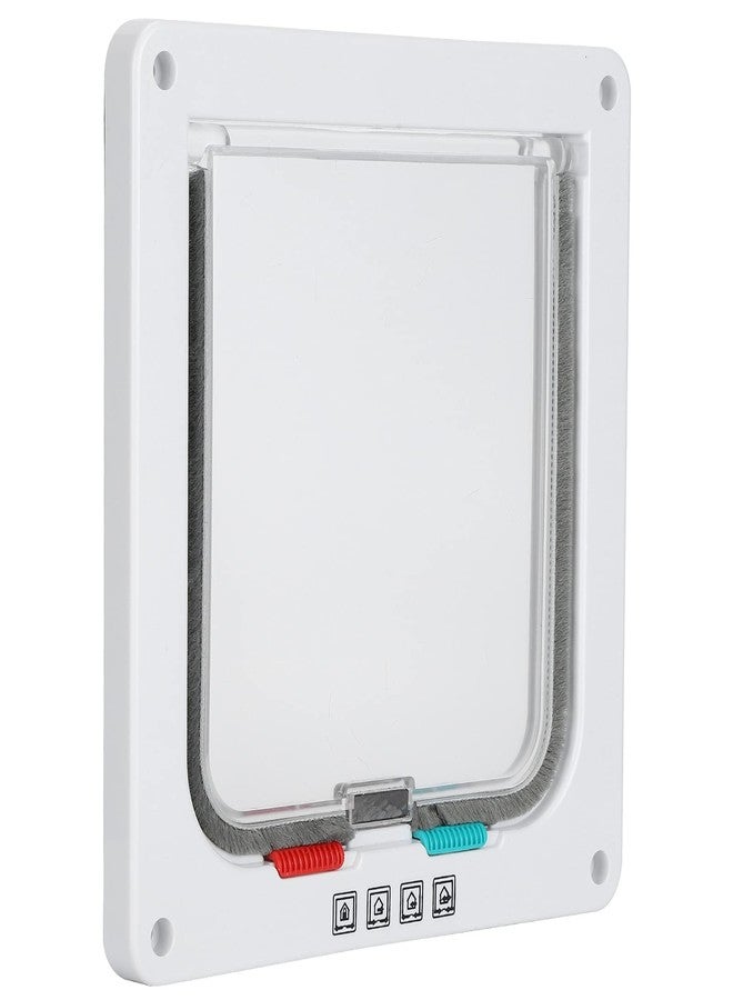 Honio Pet Flip Door, 4 Switching Modes Cat Flap Door Plastic Exquisite with Screw for Indoor and Outdoor for Household (S) - Image 1