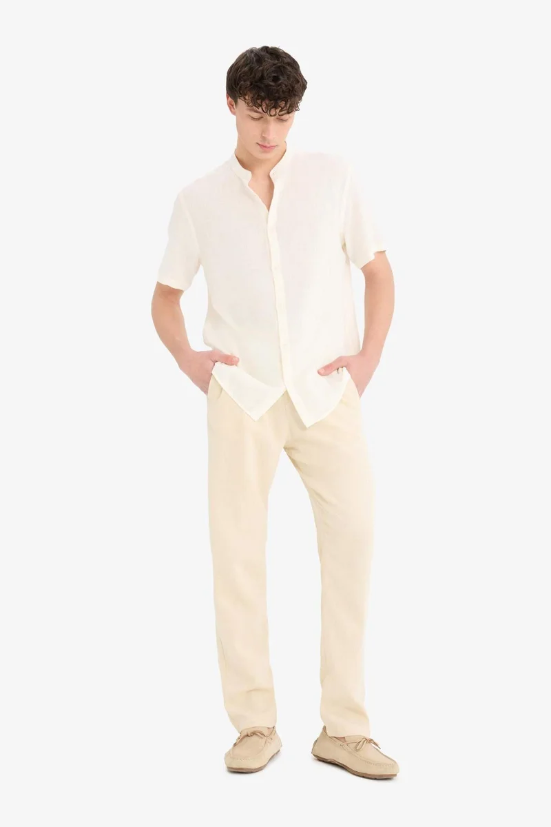 DeFacto Relax Fit Linen Blend Trousers