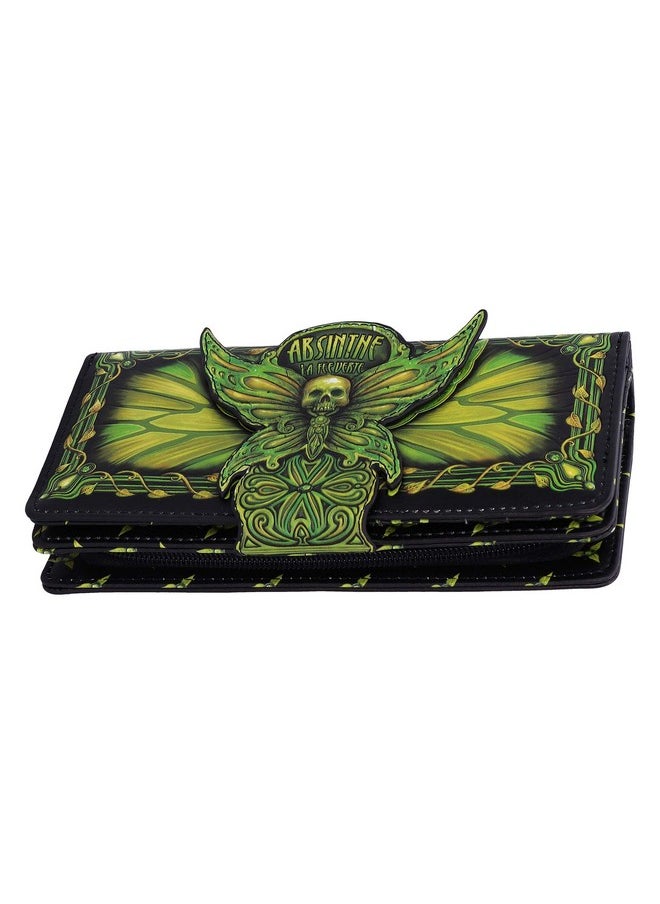 Nemesis Now - Absinthe La Fee Verte Green Fairy Embossed Purse 18.5Cm - Image 1