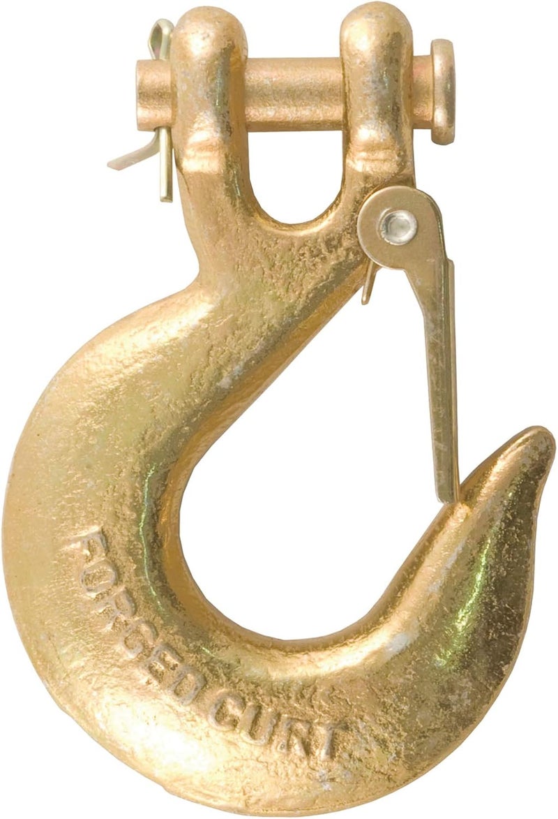 CURT 3/8-Inch Forged Steel Clevis Slip Hook with Safety Latch - Image 1