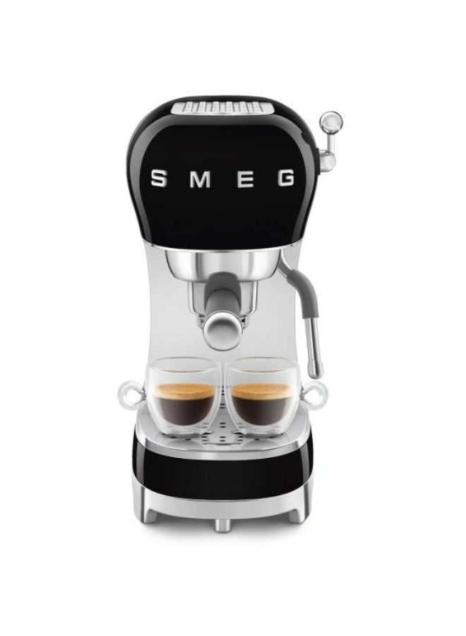 smeg 50's Retro Style Aesthetic Espresso Coffee Machine, Professional Pressure and Anti Drip System, Adjustable Cappuccino System, Flow Stop Function, 1.7 L 1350 W ECF02BLUK black - Image 4