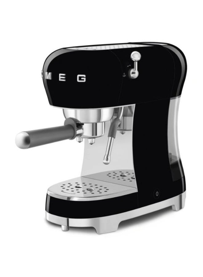 smeg 50's Retro Style Aesthetic Espresso Coffee Machine, Professional Pressure and Anti Drip System, Adjustable Cappuccino System, Flow Stop Function, 1.7 L 1350 W ECF02BLUK black - Image 3