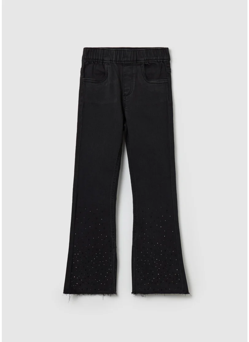 Ovs Flare-fit jeggings with diamantÃ©s