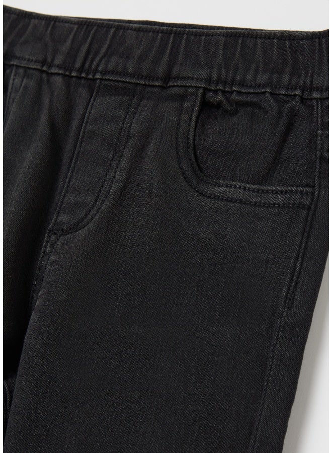 او في اس جينز ضيق بقصة واسعة مزين بالكريستال - Image 3