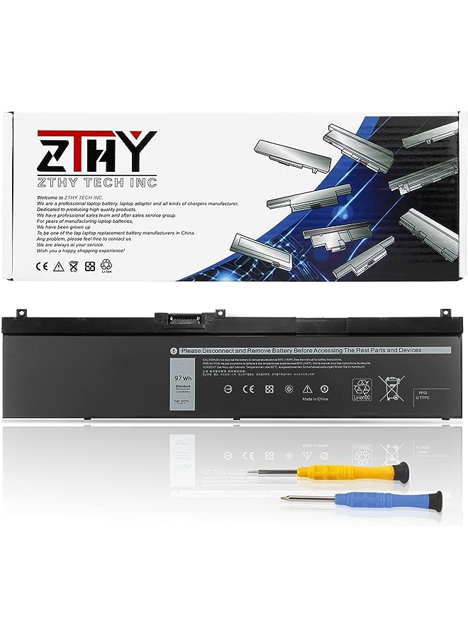ZTHY Nyfjh Battery Replacement For Dell Precision 7530 7730 7540 7740 Series Laptop P34E P34E001 P34E002 P74F P74F001 P74F002 5Tf10 0Wmrc Gw0K9 0Nyfjh Battery Replacement 11.4V 97Wh 6-Cell - Image 1