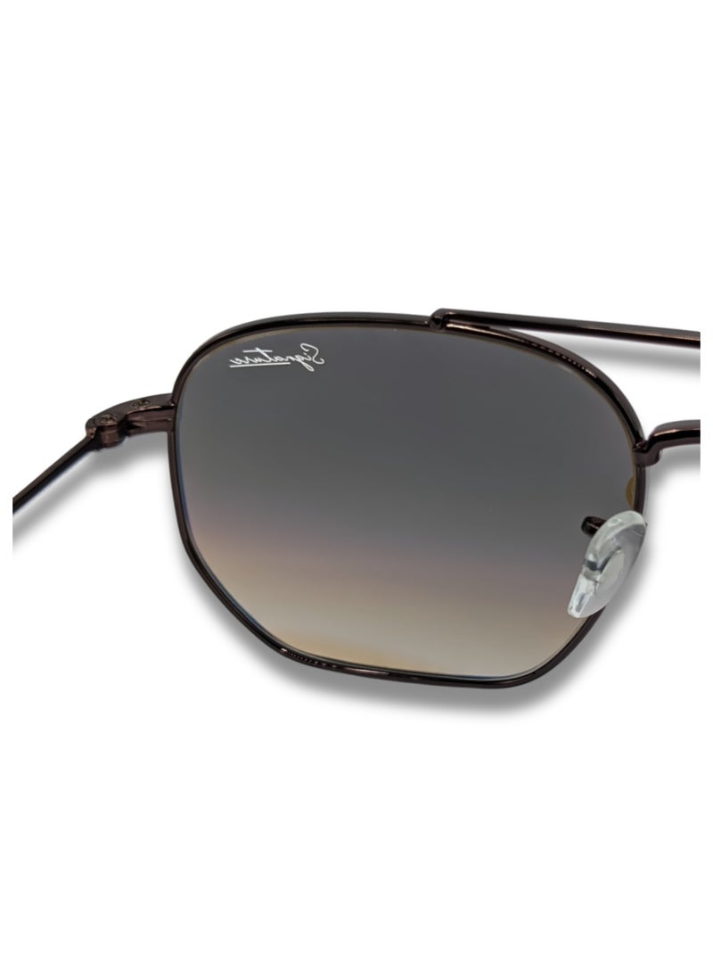 سيجنتشر SIG 8043 C5 نظارة شمسية مارشال مربعة للجنسين بتصميم هندسي طيار - Image 4