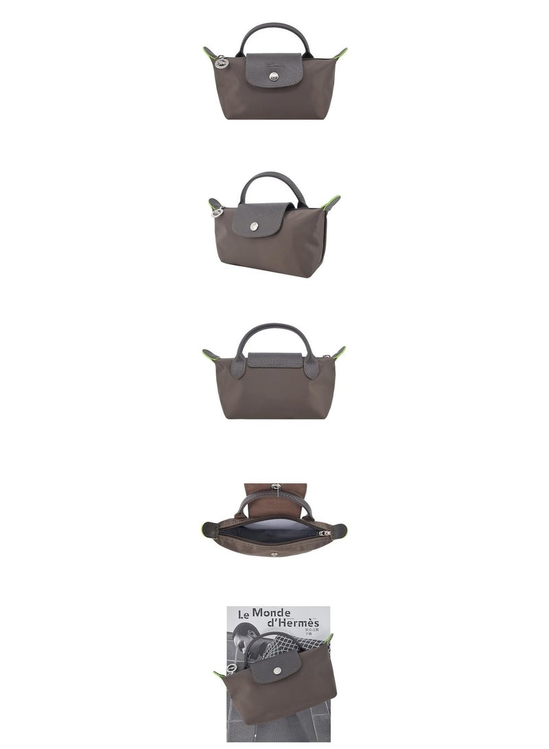 Longchamp French Longchamp Women's  fashion versatile mini makeup bag handbag shoulder bag handheld small bag Mini Earth Brown - Image 4