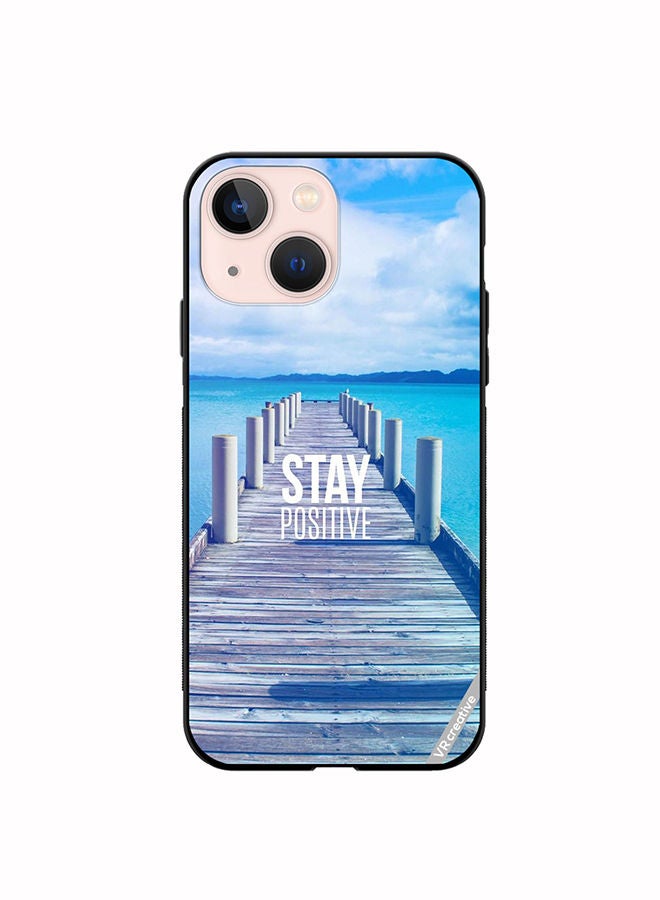 VR CREATIVE Protective Case Cover For Apple iPhone 13 Stay Positive Design Multicolour - Image 1