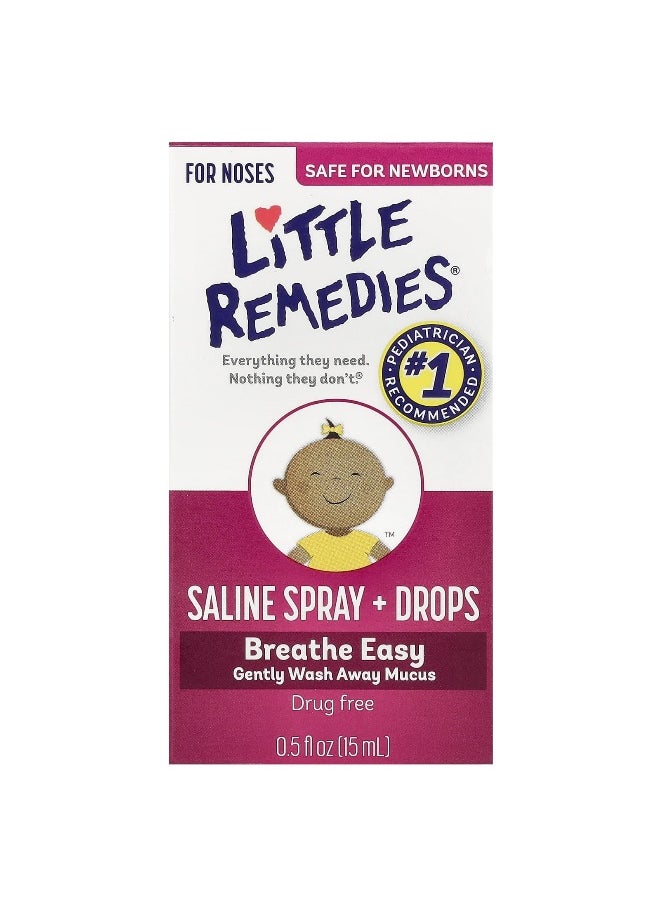 Little Remedies Little Remedies, Saline Spray + Drops, For Noses, 0.5 fl oz (15 ml)  - Image 2