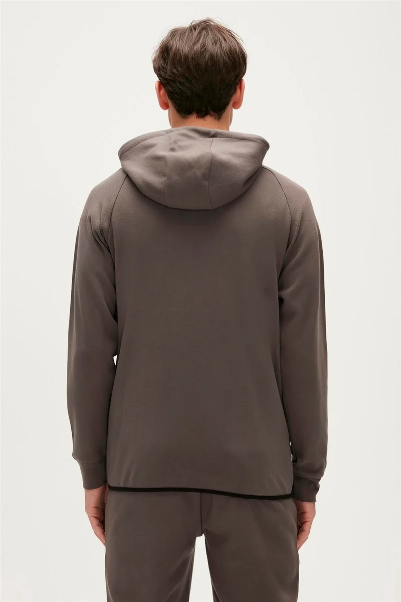 باد بير Leo Full-Zip Hoodie Anthracite Zippered Hooded Men's Sweatshirt