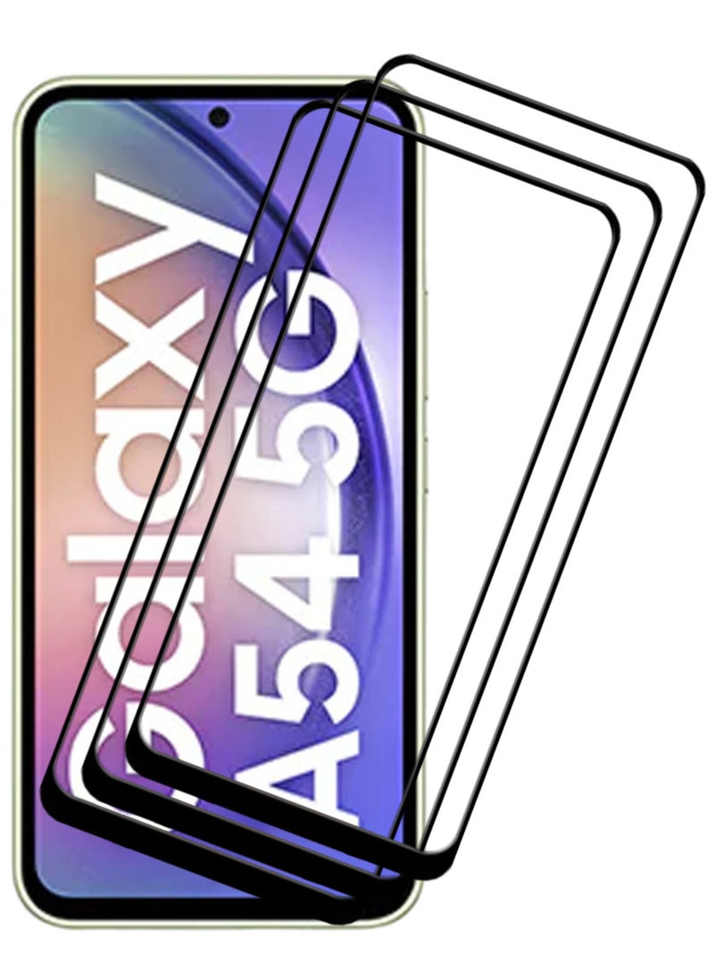 ACLIX 3 Pieces Antistatic ESD Dustproof Premium Quality High Definition Tempered Glass Screen Protector Designed For Samsung Galaxy A54 - Image 1