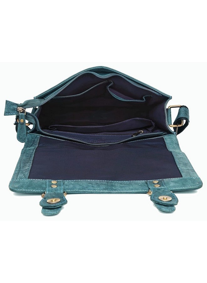 WildHorn Genuine Leather Sling Messenger Bag | Stylish, Functional & Spacious | Buckle Closure | Adjustable Strap | 1-Year Warranty - Image 4