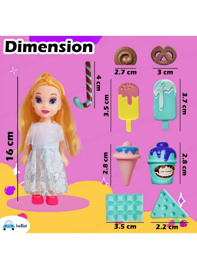 FunBlast Dolls for Girls - Doll with Dessert Toy for Girls, Realistic Doll Toy for Kids, Dolls for 3+ Years Girls, Toys for Girls (Random Color) - Image 2