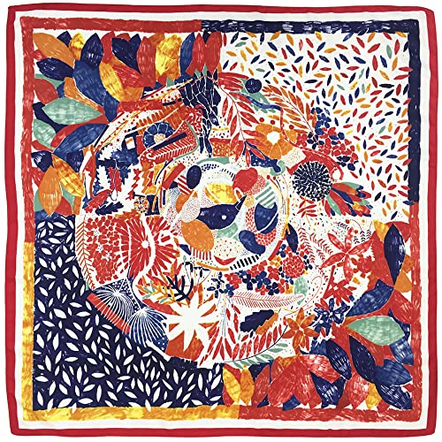 Julunar Silk Like Head Scarf for Women - Satin Large Hair Scarves - 35" Square Silk Hair Wrap for Sleeping with Gift Packed - Image 1