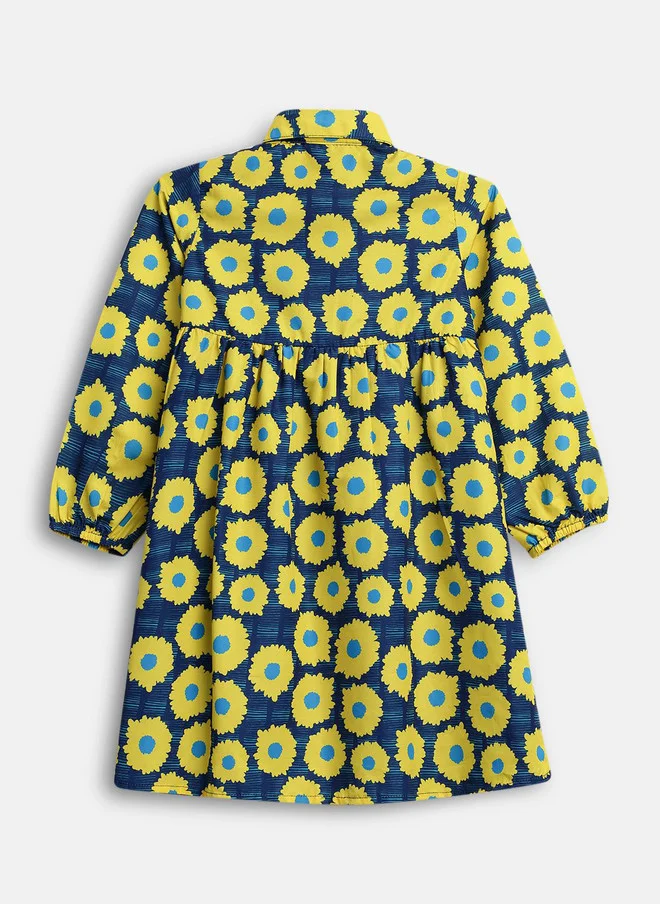 Bonkids BONKIDS Girls Floral Printed A-Line Dress