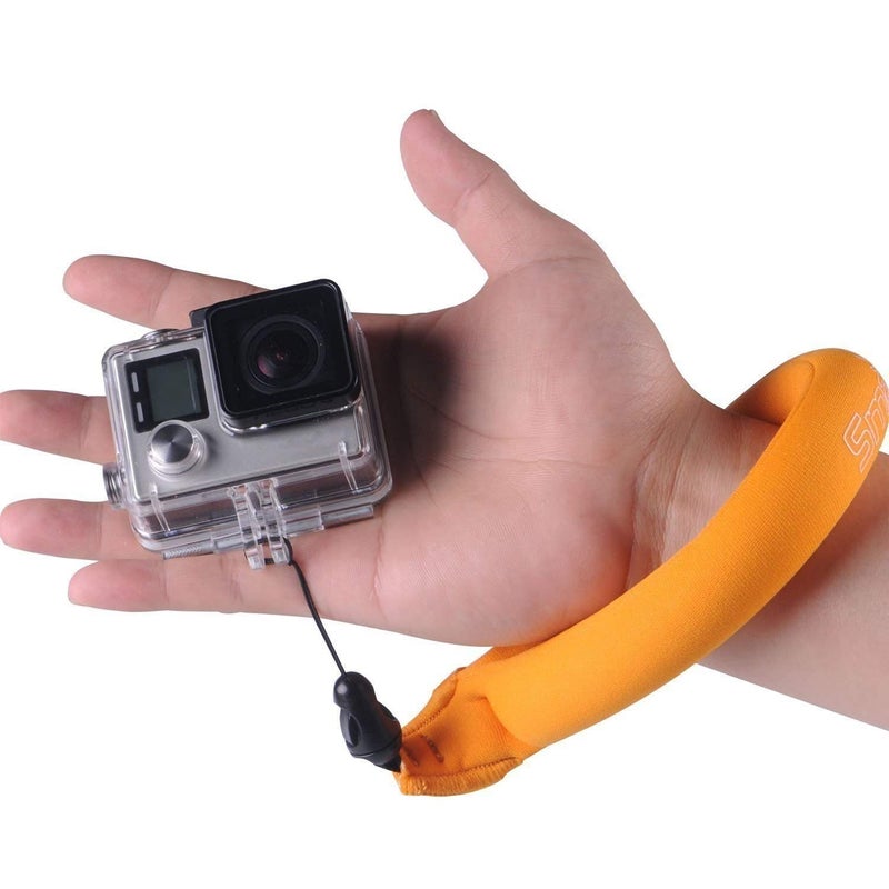 Action Pro Floating Diving Wrist Strap Bobber Compatible with GoPro Hero 13 12 11 10 9 8 7 6 5 4 3+ 3 SJCAM Yi Eken DV etc Action Camera & Smartphones (Orange) - Image 1
