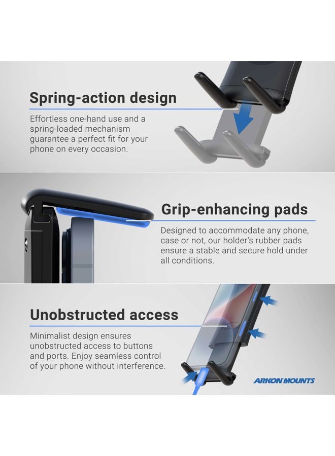 Arkon Windshield Dash Phone Car Mount for iPhone XS Max XS XR X 8 Galaxy S10 S9 Note 9 iPad mini Retail Black - Image 4